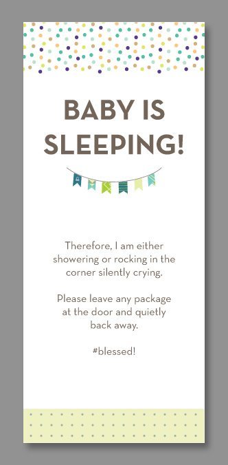 Baby Sleeping Door Hanger