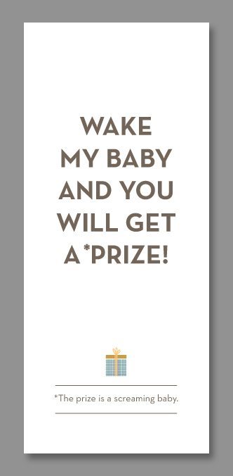 Printable Funny Baby Sleeping Sign Rainbow -  Portugal