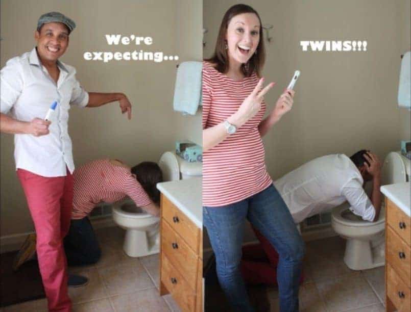 Here are 60 of the best pregnancy announcement ideas and cute ways to announce your pregnancy. Includes fun (and funny) ideas and photos.