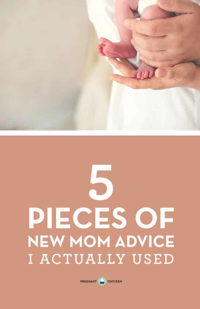 5 pieces of new mom advice that were actually useful. Save these tips for your new baby, postpartum survival kit! #humor #pregnancy #breastfeeding #encouragement