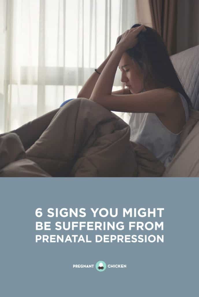 Prenatal depression is just as real and as serious as any of the other perinatal mood and anxiety disorders. If you're feeling like these 6 symptoms are showing up during your pregnancy, have a talk with your doctor or OB. #prenataldepression #perinataldepression #newmom #depressionsymptoms #pregnancycomplications #pregnancy