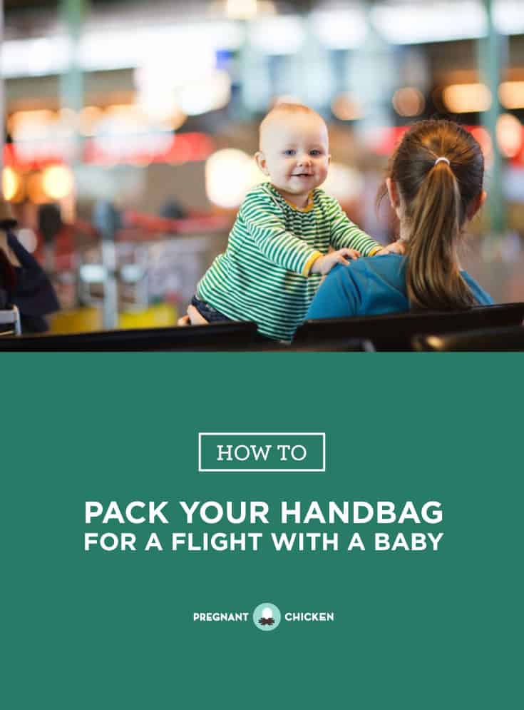 Preparing for a flight with your baby? Here's a list of things you can pack in your handbag or carry on that could help make the trip easier. #flightwithbaby #flyingwithbaby #howtotravelwithababy #newborntravel #tipsandtricksforflyingwithbaby #packingtips #newmomtravel