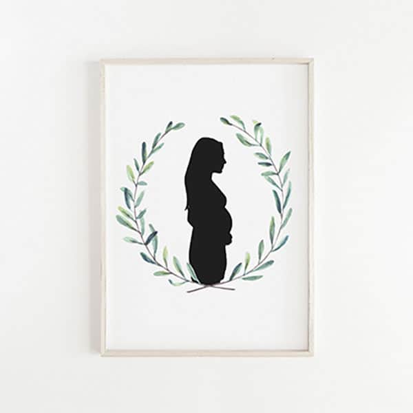 Pregnant woman silhouette - mother's day gifts pregnant