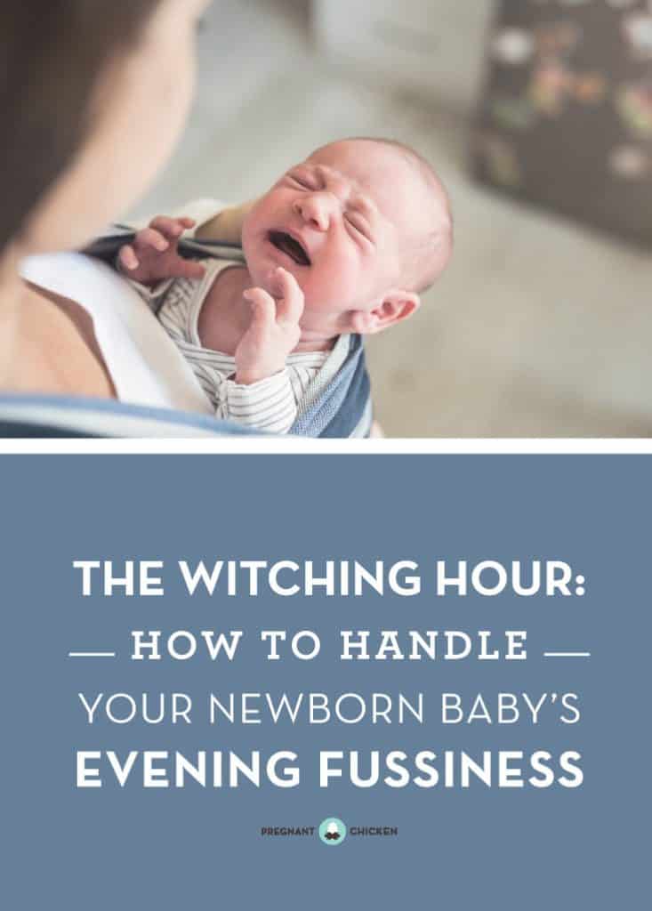 How to survive your baby's witching hour. Tips for handling your baby's evening fussiness. #newbaby #crying #witchinghour #newmomtips