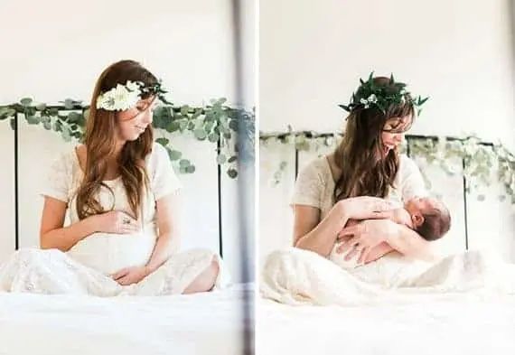 before and after pregnancy newborn photos