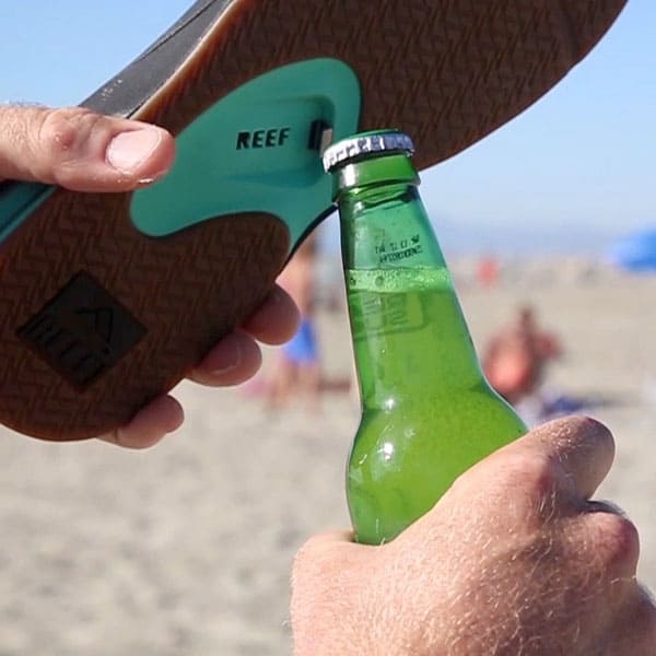 Reef flip flop bottle opener