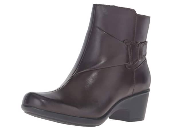 brown clarks ankle boots