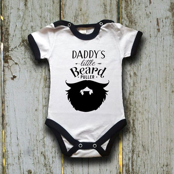 Daddy's Little Beard Puller Bodysuit, Fathers Day Gifts, Cute Baby