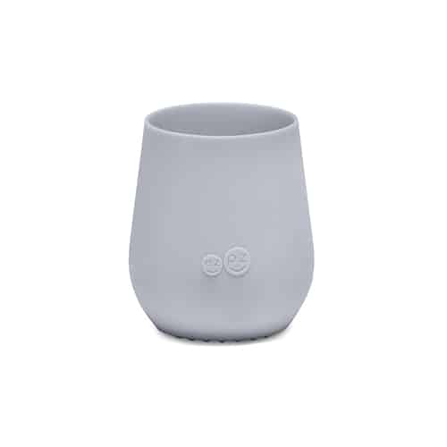 ezpz gray tiny silicone training cup for baby