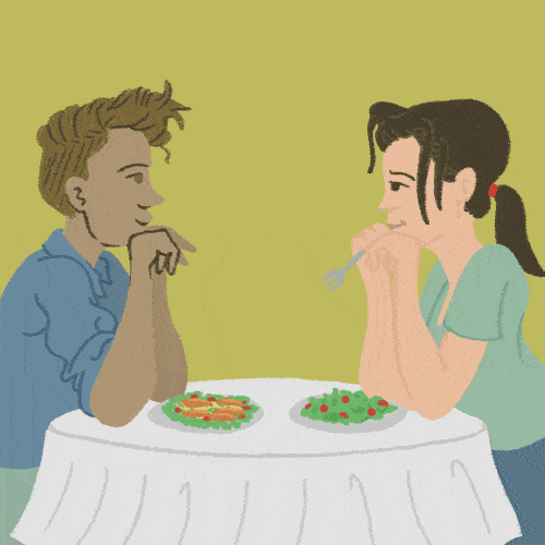 2. At some point, you get to go on your first postpartum date night, where you’ll rush through a meal while talking exclusively about your baby.