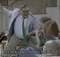 I live in a van down by the river.