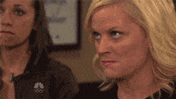 Leslie Knope making a mad face