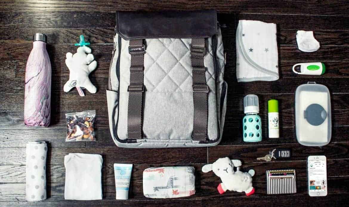 Stylish Paperclip diaper bag with a checklist of essentials. Can be worn as a backpack, crossbody, the best for mom OR dad.
