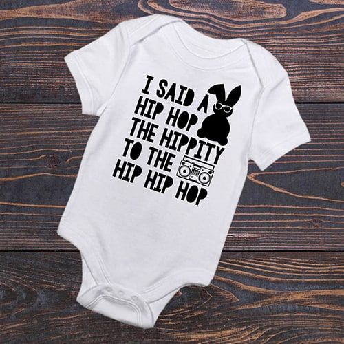 hip hop easter onesie for a baby