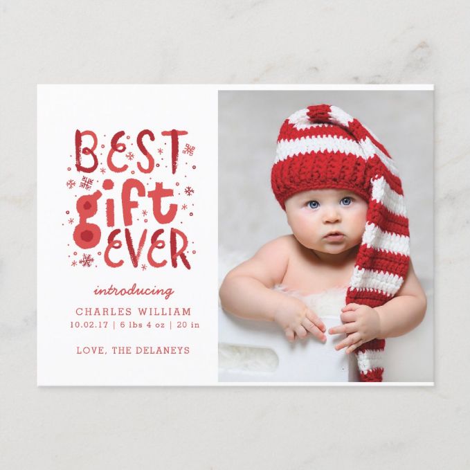 best holiday birth announcements