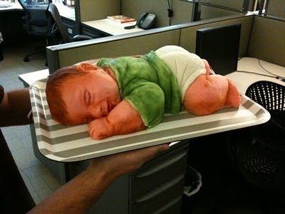 creepy baby cake