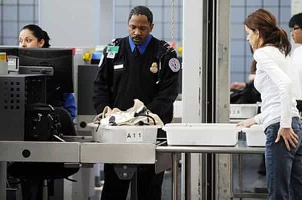 breastfeeding mom going through airport security with breast milk