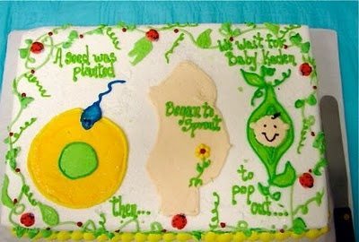 funny baby shower cake