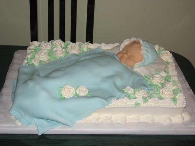 sleeping baby cake