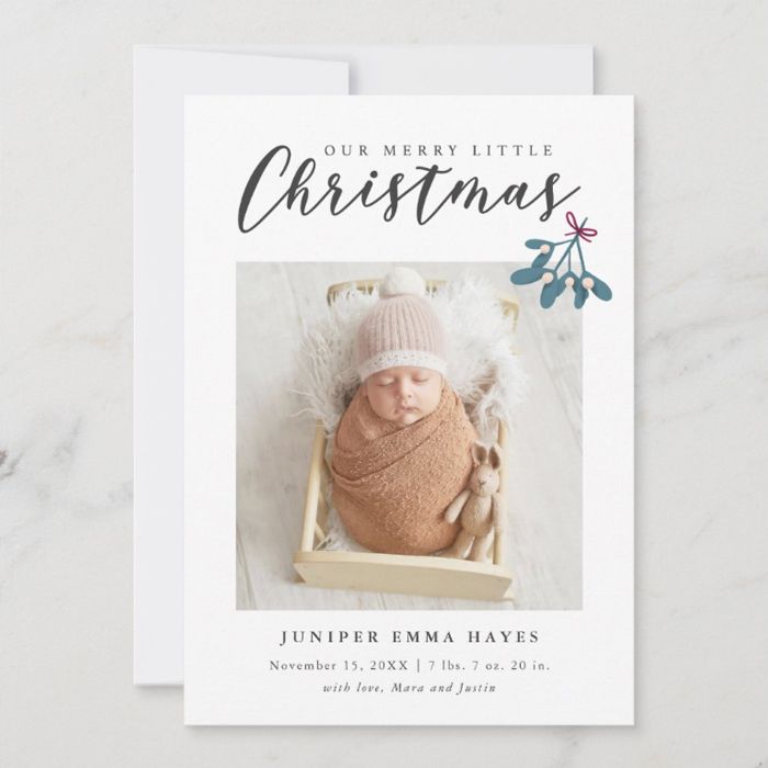 best holiday birth announcements