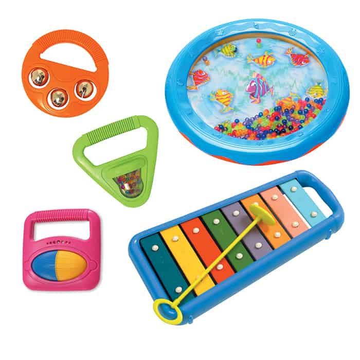 assortment of baby musical instruments