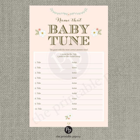 baby tune baby shower game