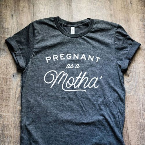 Super Tired Mom Funny Maternity Shirts, Funny Pregnancy Shirts, Cute P –  WearandBear