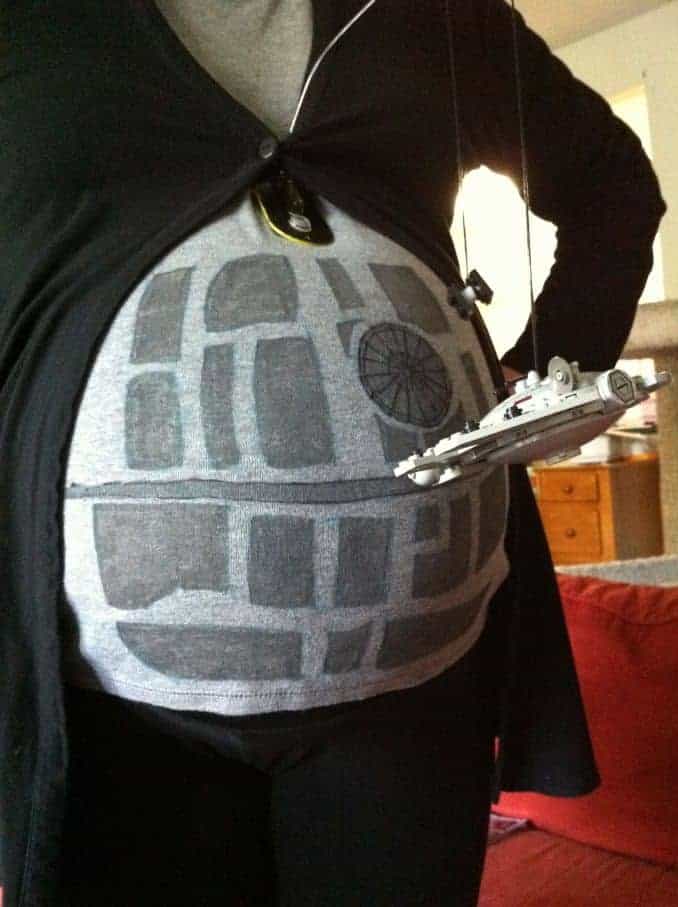 DIY Death Star pregnancy costume