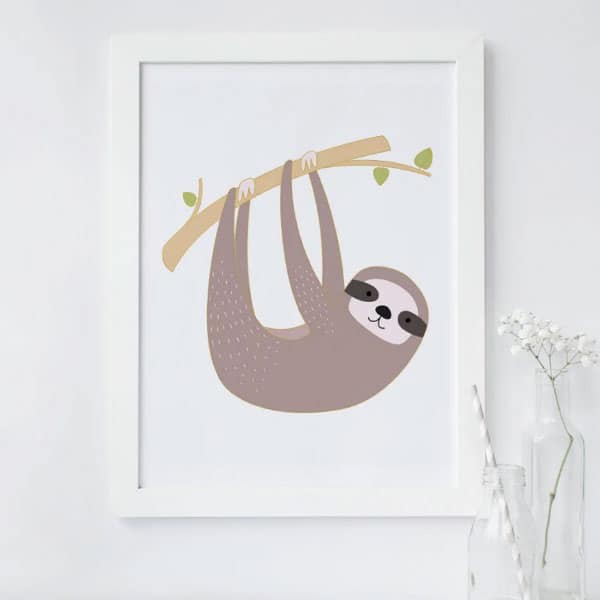 The Best Sloth Themed Baby Stuff. Sloth printable.