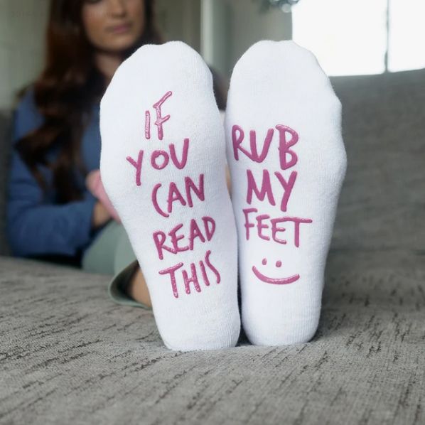 if you can read this rub my feet delivery socks