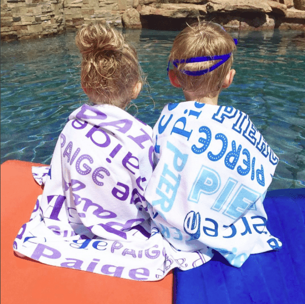 personalized name beach towels