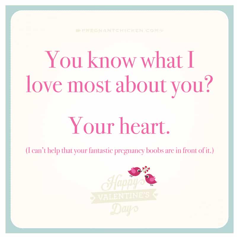 Celebrate Valentine's Day by giving one of our funny pregnancy Valentines cards to the pregnant woman in your life. They are sure to make her laugh.