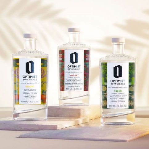 Optimist Botanicals' no alcohol gin, vodka and tequila