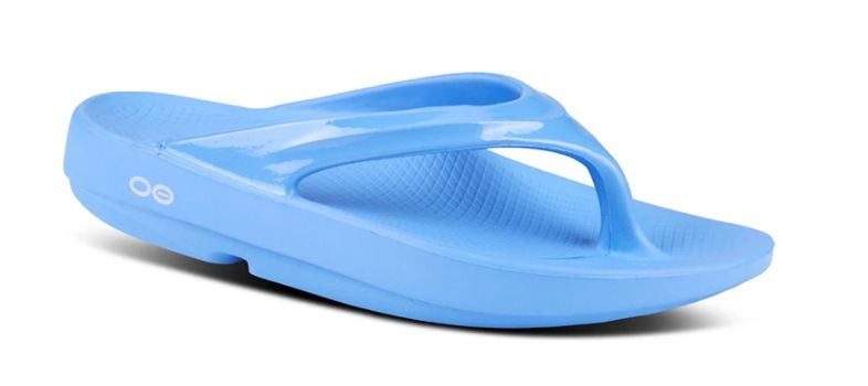 Oofos light blue sandals