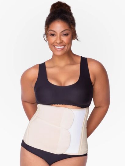 Wearing a Bellefit Postpartum Girdle provides compression and