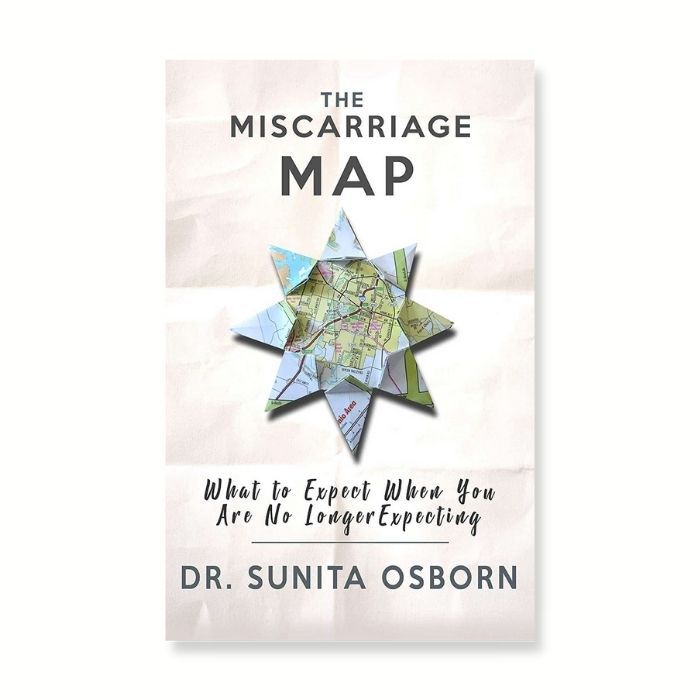 Cover for book called "The Miscarriage Map What to Expect When You Are No Longer Expecting"