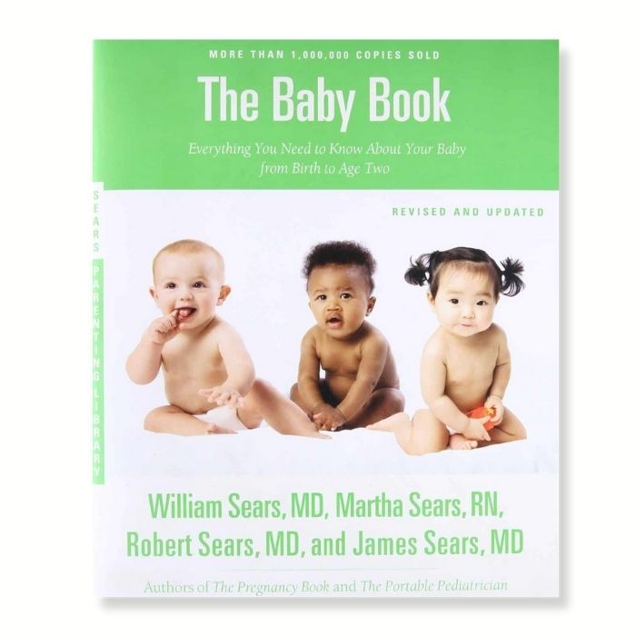 Cover of pregnancy book called "The Baby Book Everything you need to know about your baby from birth to age two"
