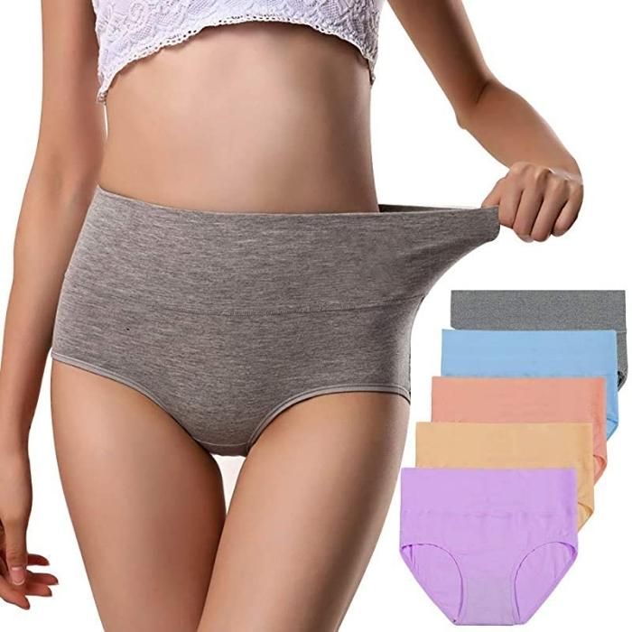 1+1 Womens V-wrap Under The Bump Maternity Organic Cotton Comfy Underwear/Pregnancy Hipster Panties 2 Pack Beige+Black 