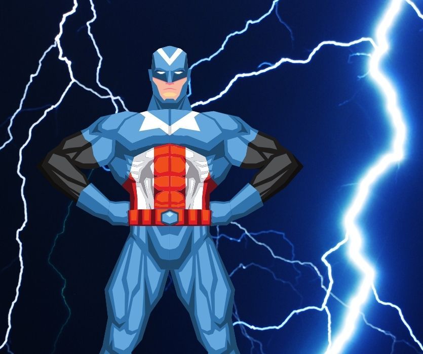 lightning crotch super hero