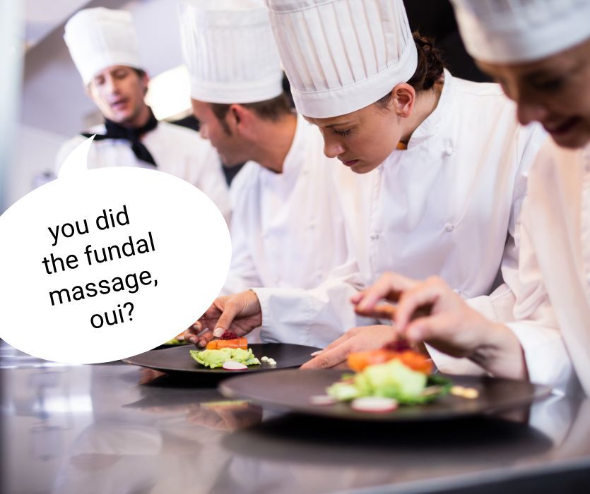 chefs asking "you did the fundal massage oui?"