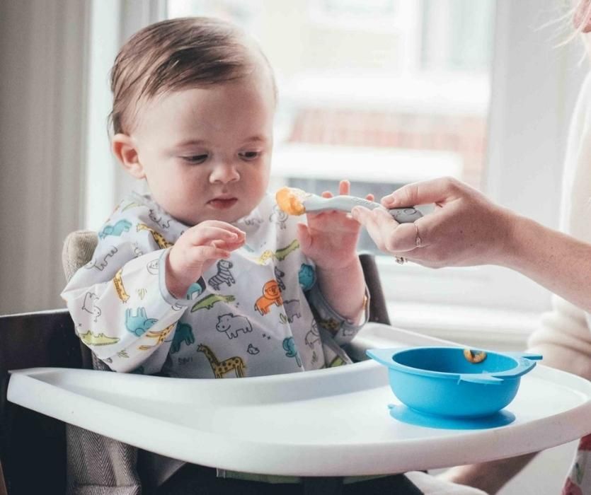 Kushies baby Cleanbib Silibowl & Spoon Set