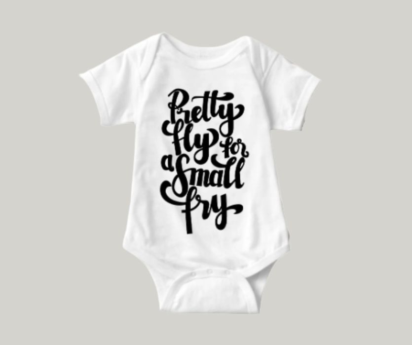 infant size pretty fly for a small fry onesie