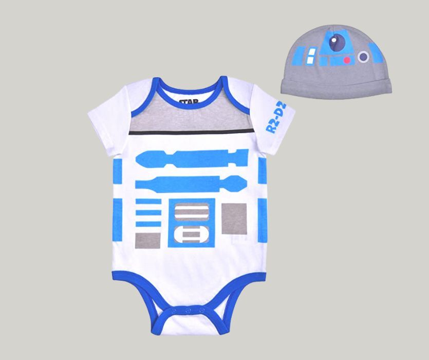 star wars r2d2 baby onesie and hat