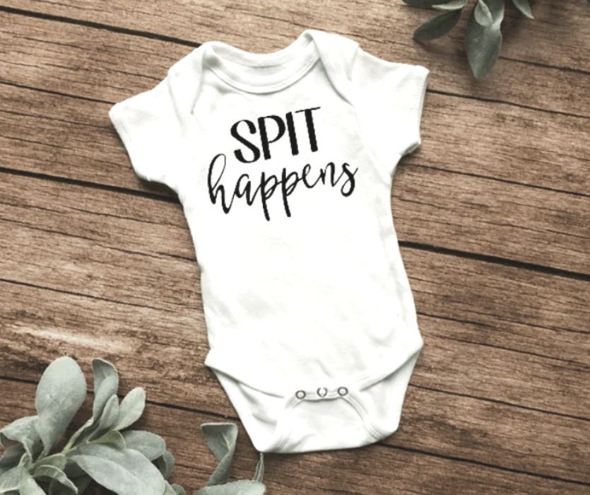 spit happens baby body suit