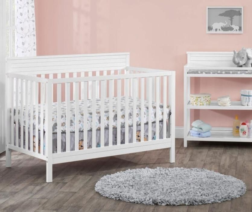 Babies R Us Oxford Baby Skyler 4in1 Convertible Crib Snow White