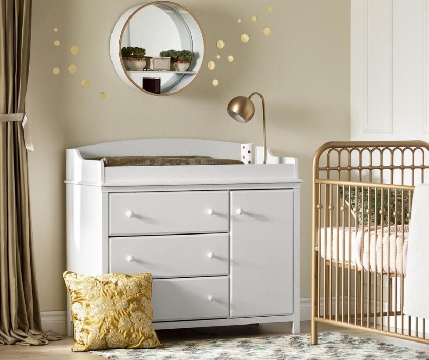 Walmart South Shore Cotton Candy changing table - white