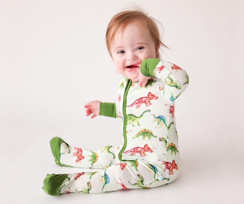 Posh Peanut Buddy Convertible One Piece Dinosaur Green