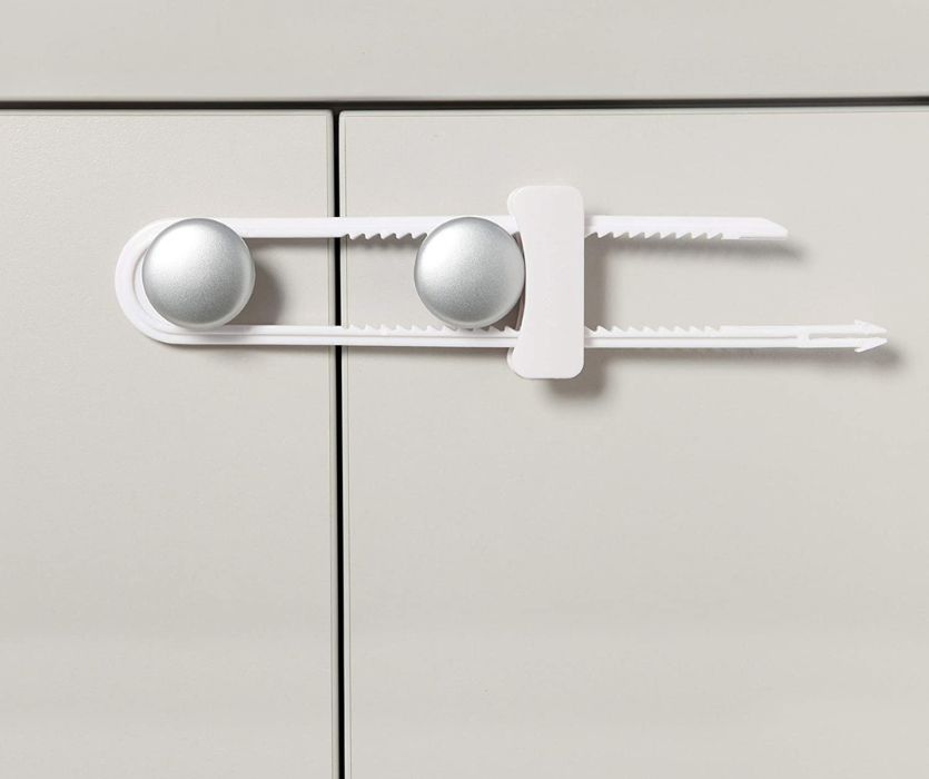 safety lock on cabinet doors