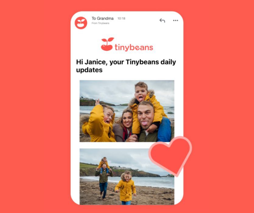 aile fotoğraflarıyla birlikte tinybeans'tan gönderilen güncellemeler