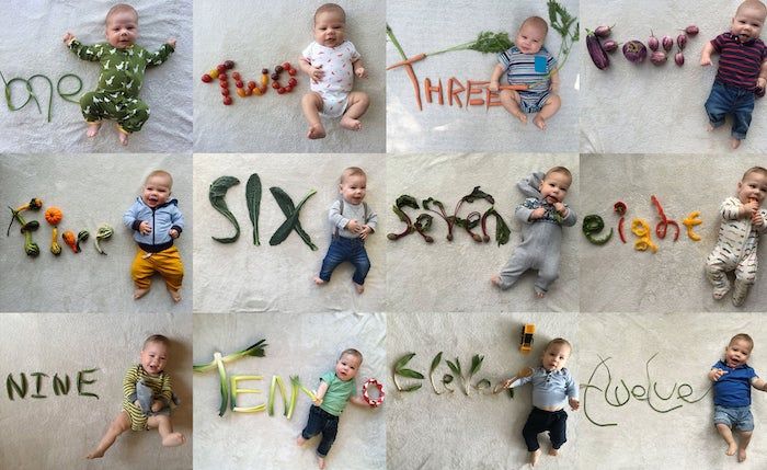 Month wise best sale baby photos